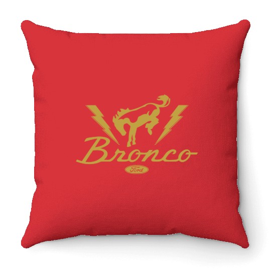 Ford Bronco Lightning Bronco Throw Pillows