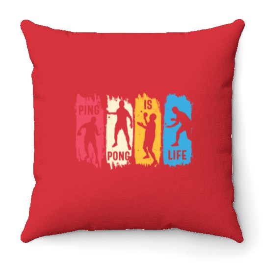 Ping Pong Lovers - Table Tennis - Ping Pong Saying Throw Pillows