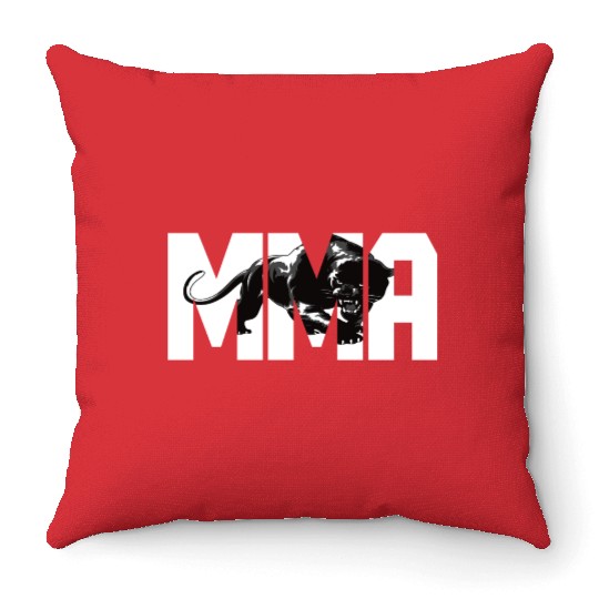 mma fighter fitness boxer bjj Throw Pillows
