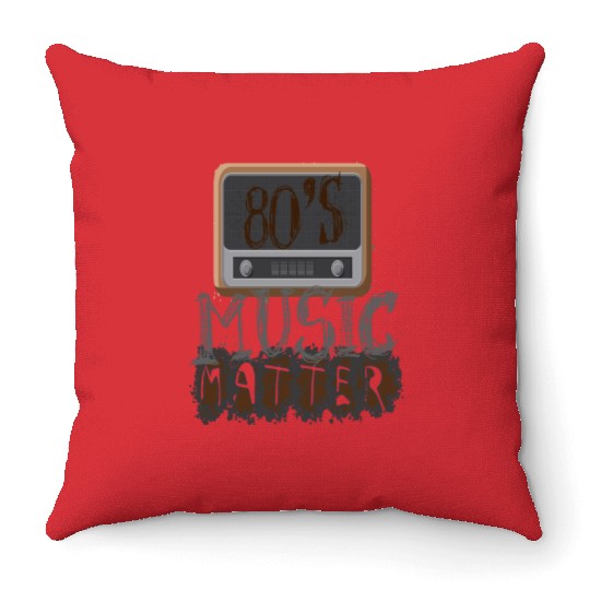 80s music lover 80s music matters3 Throw Pillows