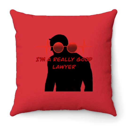 Daredevil heart beat no way home body shadow Throw Pillows