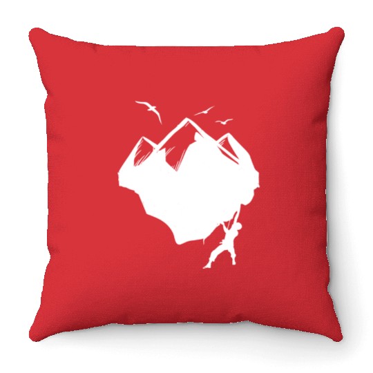 Climbing Carabiner Bouldering Mountain Sports Throw Pillows