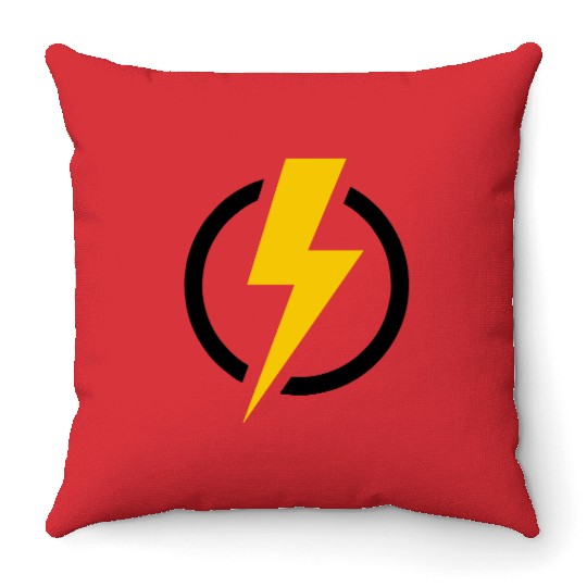 Lightning bolt Throw Pillows