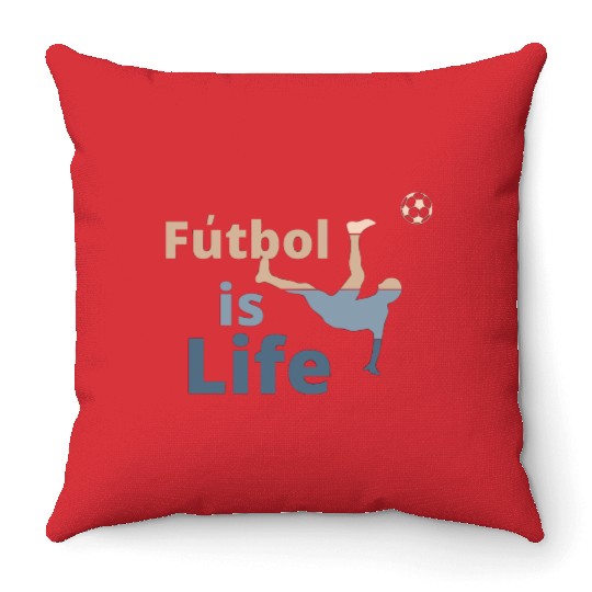 Football is life Throw Pillows