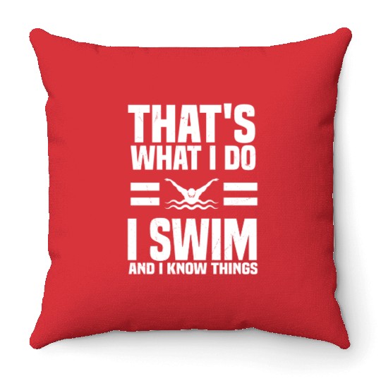 To Swim Throw Pillows