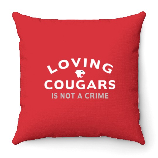 Loving Cougars Throw Pillows