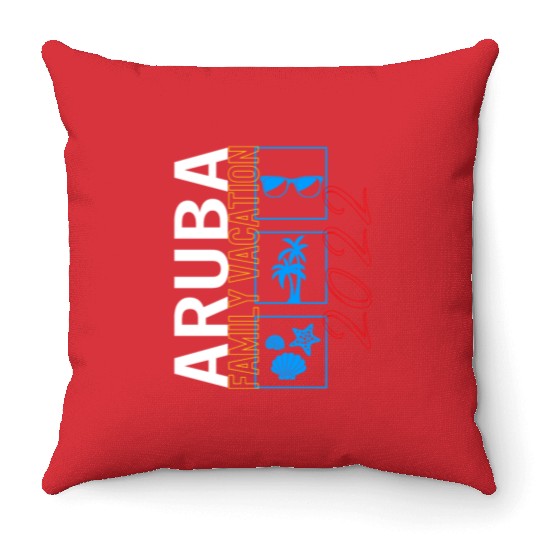 Aruba Island Throw Pillows, Aruba Family Vacation 2022