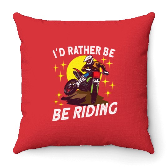 Dirt Bike Dirt Bike Riding Motocross Dirt Biking Throw Pillows
