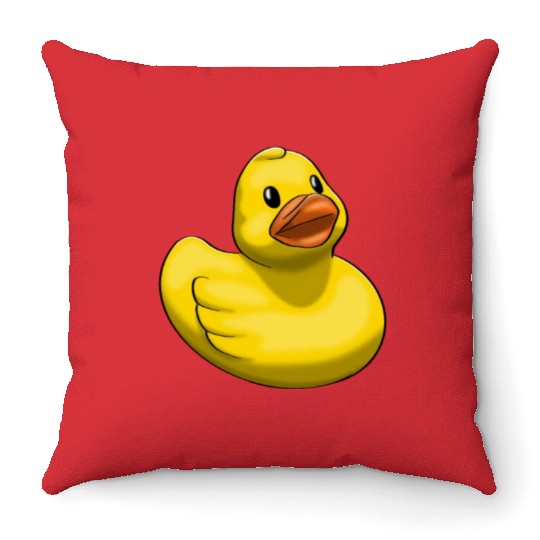 Rubber ducky Throw Pillows