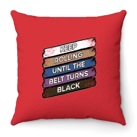 BJJ BLack Belt Throw Pillows