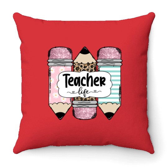 Teacherlife sublimation Throw Pillows