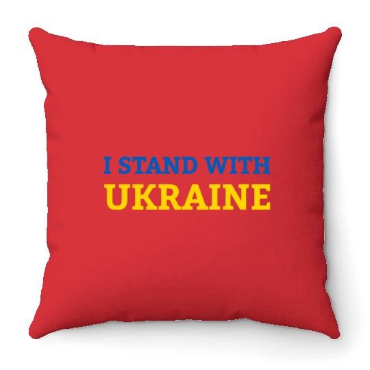 "I stand with Ukraine" Support & Solidarity Throw Pillows