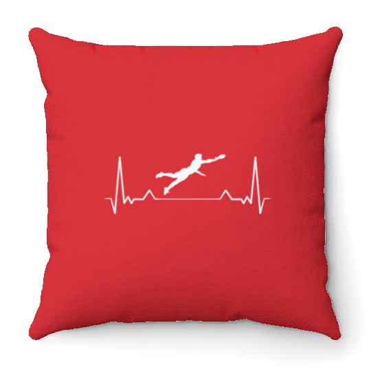 Ultimate Frisbee Heartbeat Throw Pillows