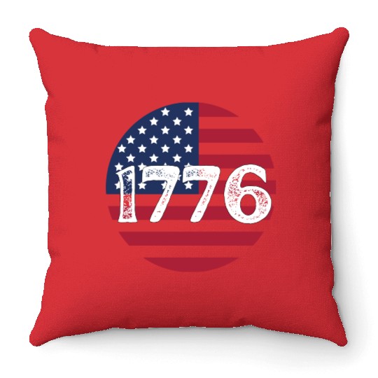 1776 - In US Flag Throw Pillows