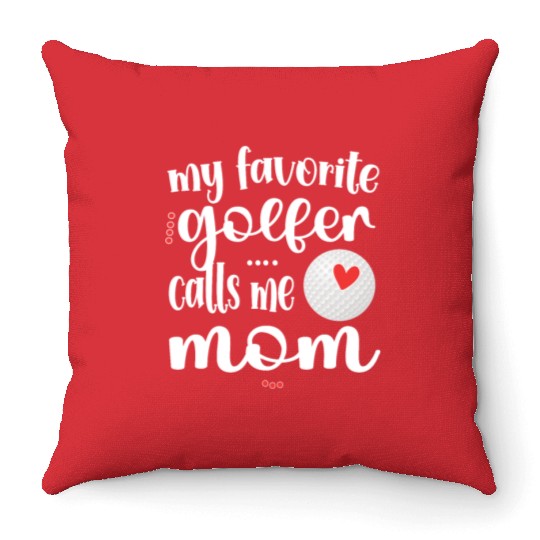 Proud Golfer Mom Golf Mama Of A Golf Player Mother Throw Pillows