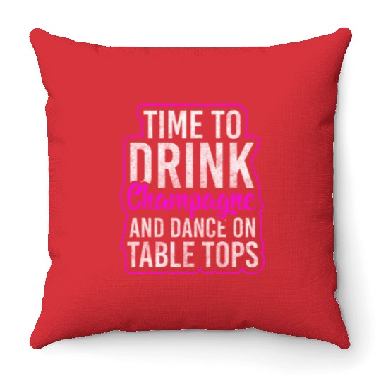 Alcohol Partying Vodka Throw Pillows
