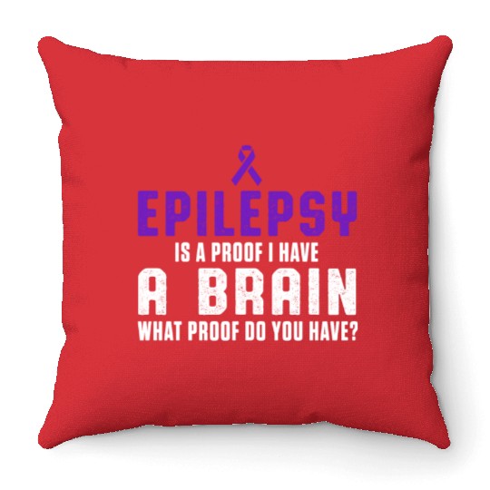 Epilepsy Awareness Beat Fun Epileptic Warrior Throw Pillows