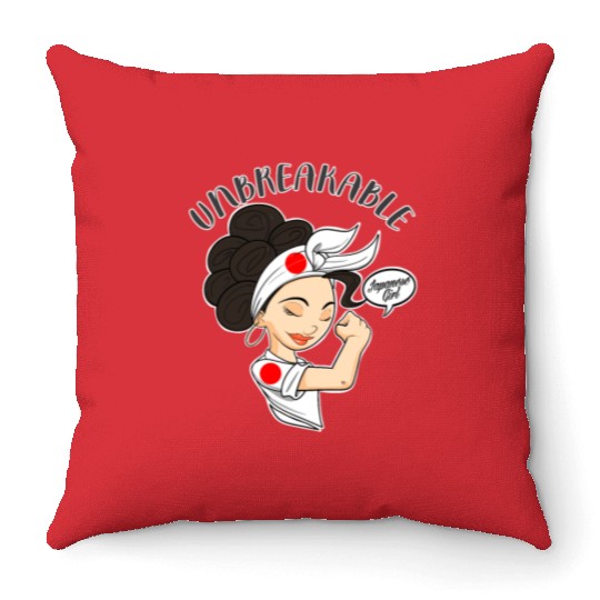 Japanese Girl Unbreakable I Japanese Heritage I Throw Pillows