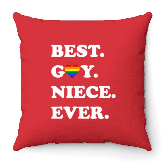Best Gay Niece Ever Throw Pillows LGBTQ Gay Pride