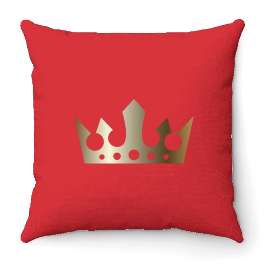 VIP golden crown king gold vector image monarch Throw Pillows