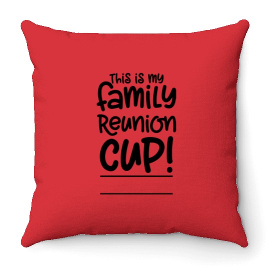 Family reunion circle, Funny Family Reunion Throw Pillows