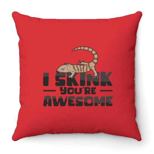 Herpetology Skink Lizard Wildlife Reptile Throw Pillows