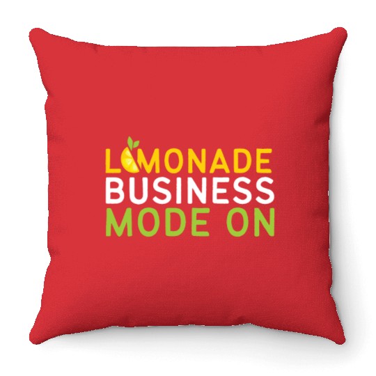 Lemonade Business Mode On Lemon Juice Boss Throw Pillows