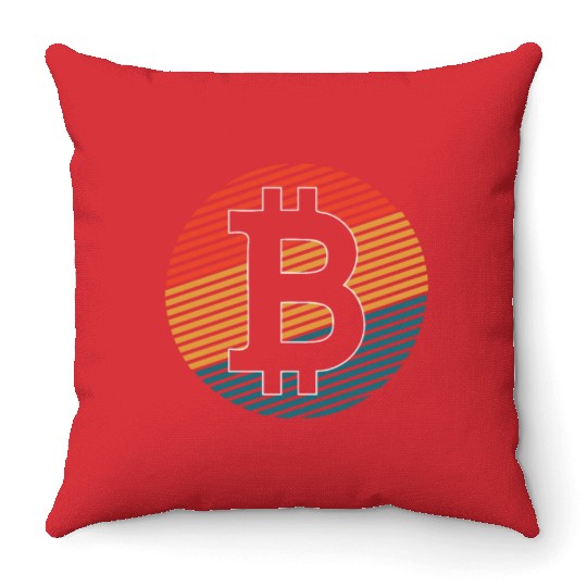 Bitcoin is a coloured crypto Throw Pillows