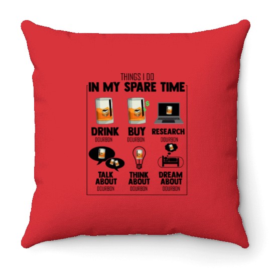 Hilarious My Spare Times Obsessions Drinking Throw Pillows