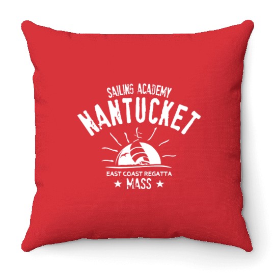 Nantucket sailing academy Throw Pillows