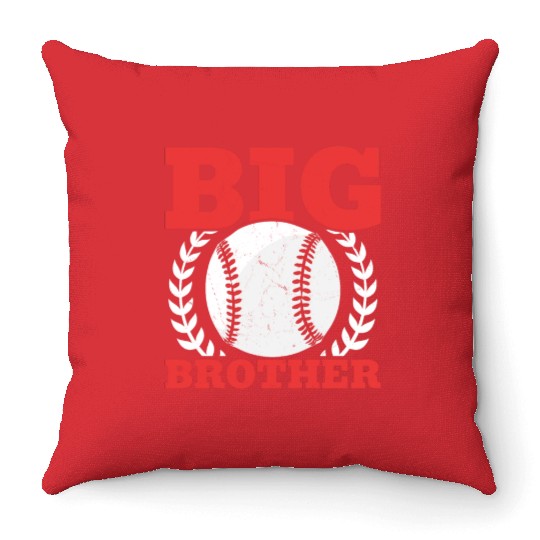 Baseball Big Brother Kids Baseball Player Throw Pillows
