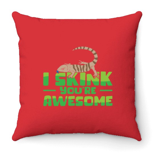 Herpetology Skink Lizard Wildlife Reptile Throw Pillows