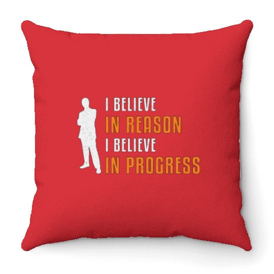 Business Owner I Believe In Reason In Progress CEO Throw Pillows