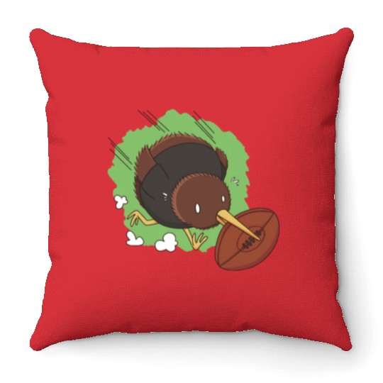 Funny Kiwi Animal Throw Pillows