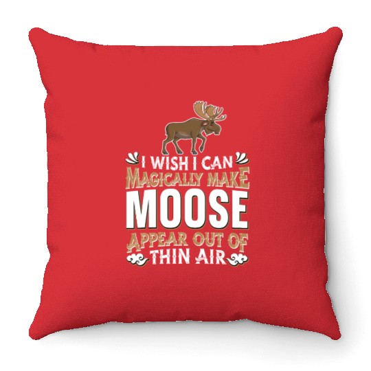 Moose Elk Hunting Throw Pillows