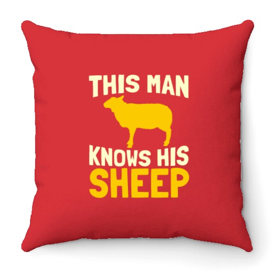 Sheep Farming Lamb Farmer Throw Pillows