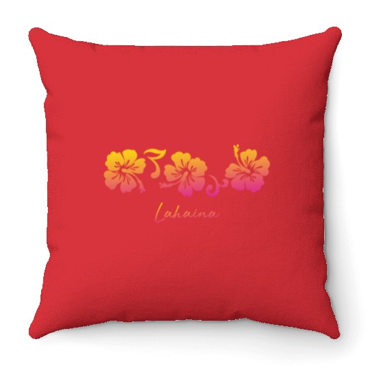 Lahaina Maui Hawaii Throw Pillows