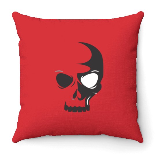 danger Skull Throw Pillows