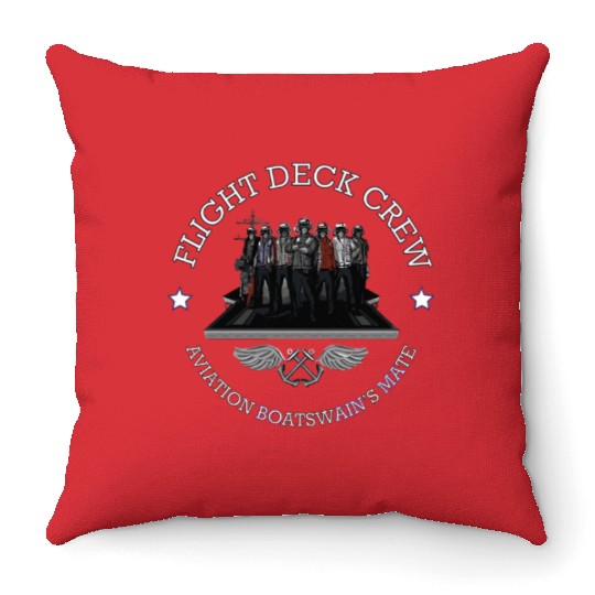 Aviation Boatswain Mate Navy Aircraft Carrier Ab A Throw Pillows