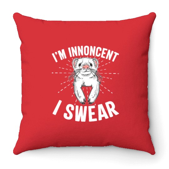Ferret Keeper Animal Rights Pet Lovers Lifestyle Throw Pillows