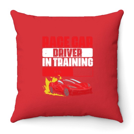 Race Car Driver Funny Future Auto Racer For A Throw Pillows