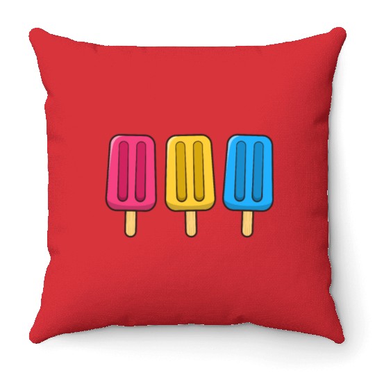 Pansexual Popsicles 4th of July Pan Subtle Pride Throw Pillows