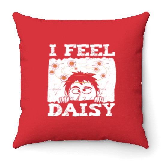 Daisy Garden Gardening Gardener Throw Pillows