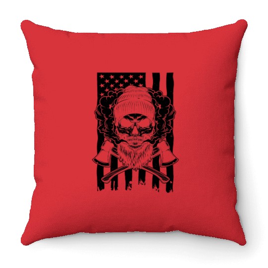 Humorous Flag-Waving Banner Chauvinism Fascism Throw Pillows