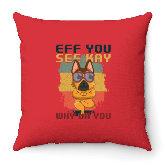 Pet Dog Owner Shepherd Belgian Malinois Relax Yoga Throw Pillows