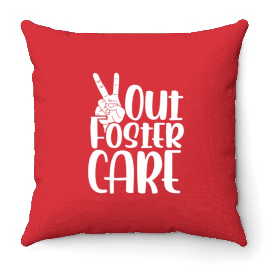 Peace Out Foster Care Adoption Throw Pillows