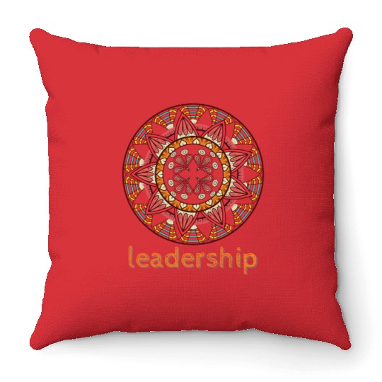 Leadership Mandala Design Throw Pillows