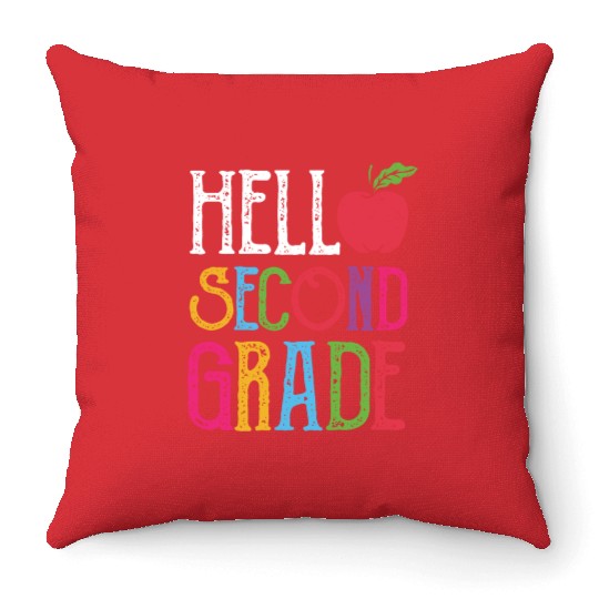 Hello Second Grade Back To School Throw Pillows
