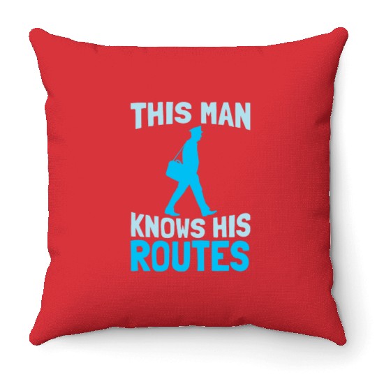Mailman Postal Worker Mail Carrier Throw Pillows