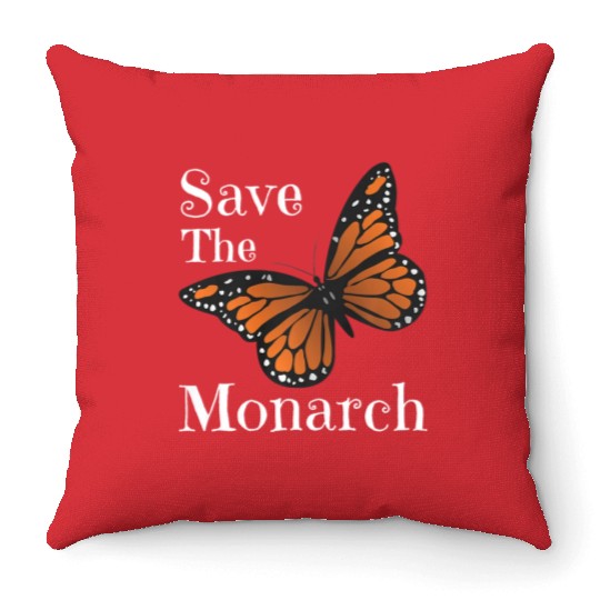 Butterfly Save The Monarch Butterflies Pollinators Throw Pillows